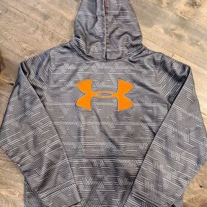 Under Armour Gray and Orange Boys Hoodie